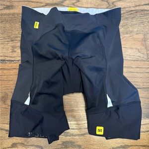 Mavic Black Cycling Shorts with Padding, Large